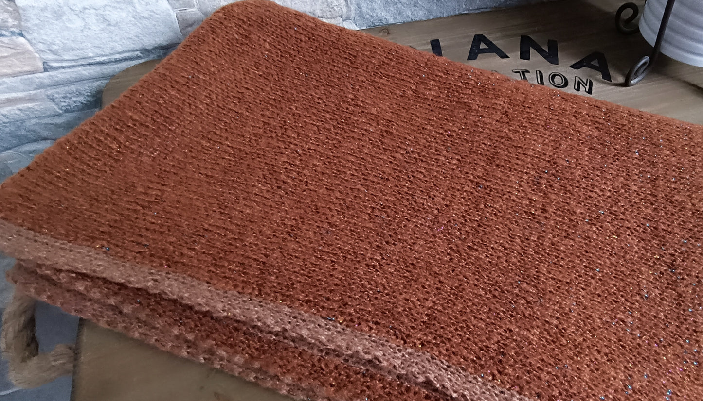 Echarpe marron strass multicolors