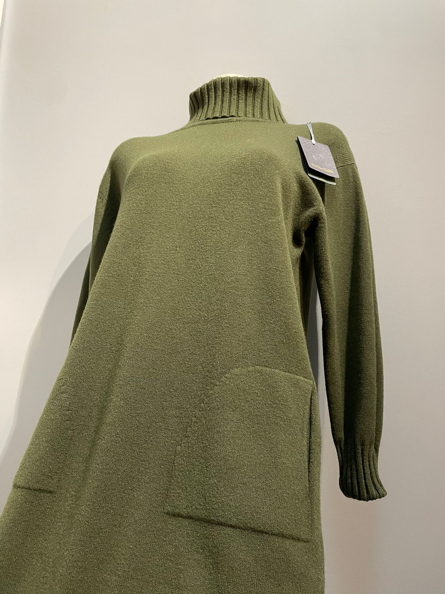 Robe pull kaki manches longues - existe aussi en noir et camel