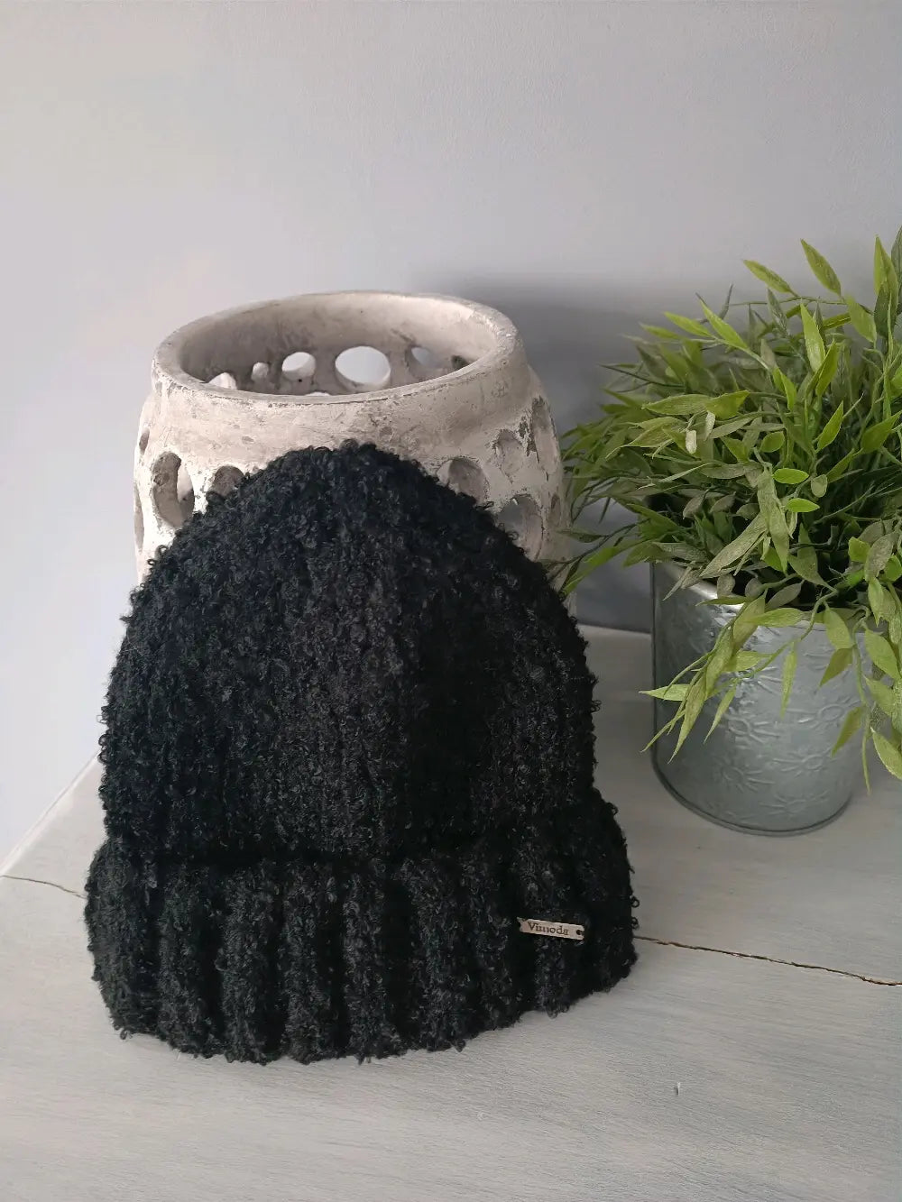 Bonnet femme noir hiver - existe en camel et blanc