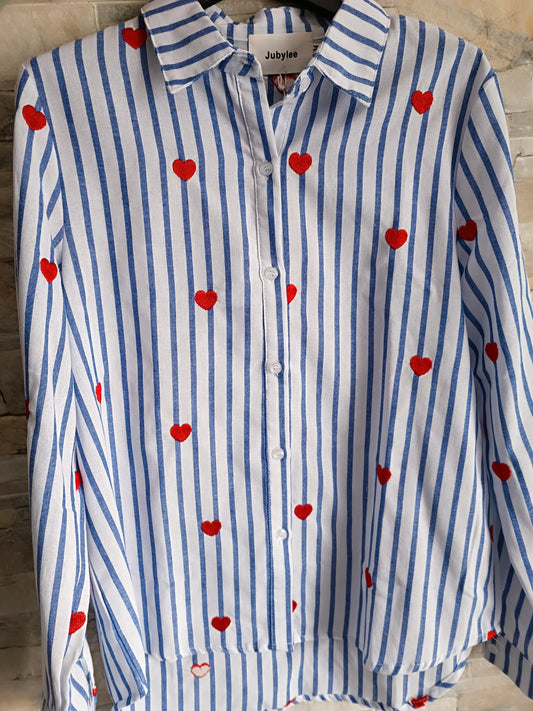 Chemisier motifs coeur