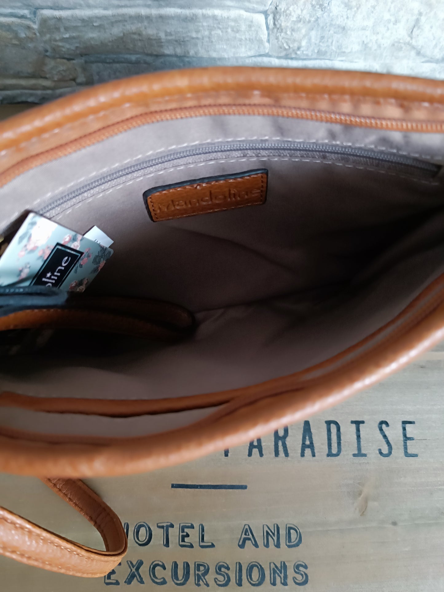 Sac bandoulière camel